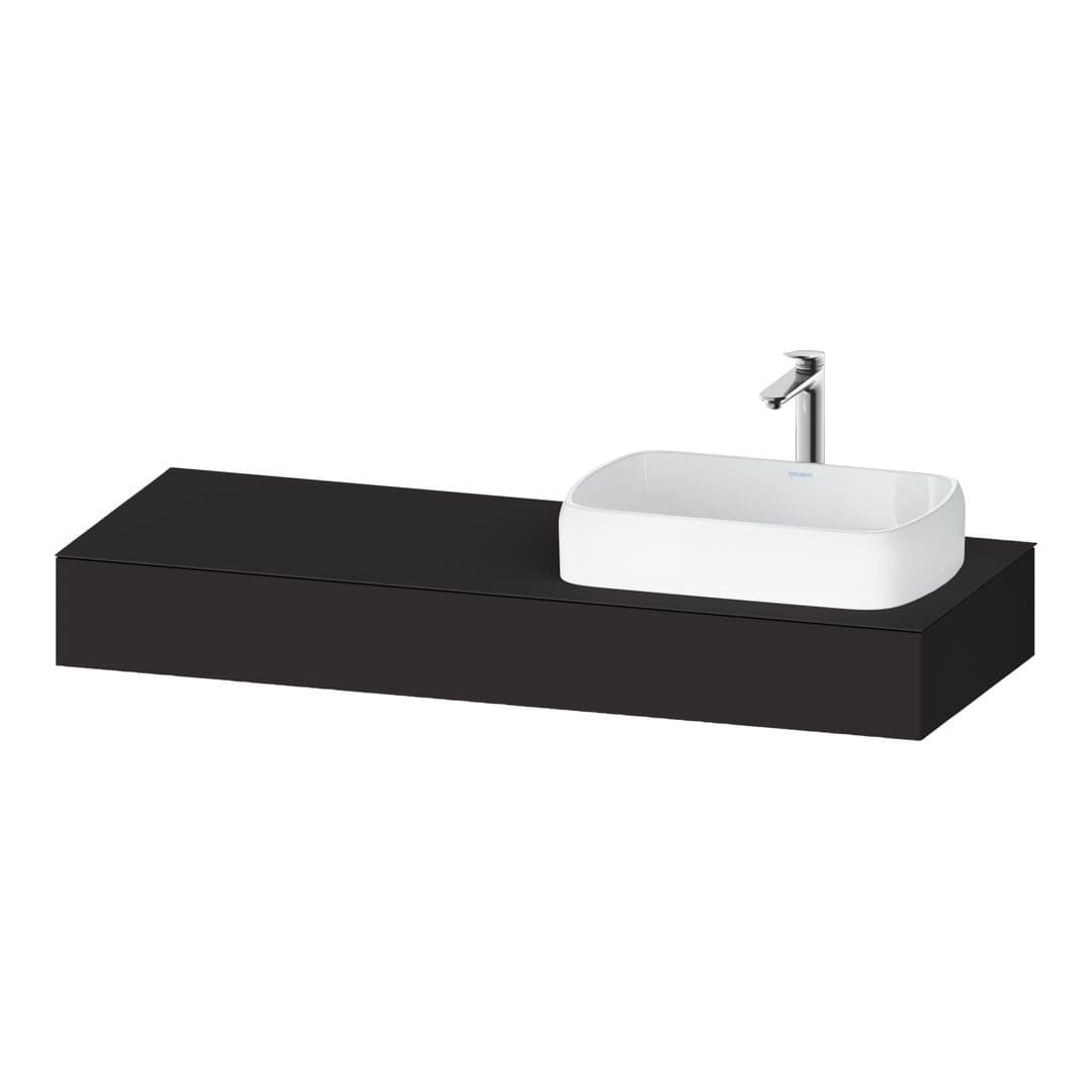 Duravit Collection One – Πάγκος Νιπτήρα – 1400 mm, νιπτήρας δεξιά – Graphite Super Matt, Decor (QA4804080800000)