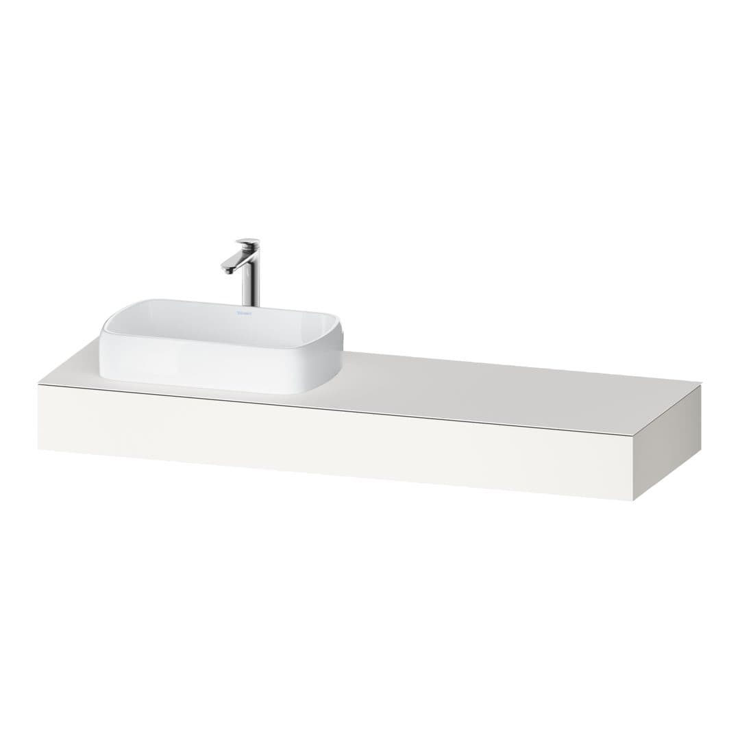 Duravit Collection One – Πάγκος Νιπτήρα – 1600 mm, νιπτήρας αριστερά – White Super Matt, Decor (QA4806084840000)