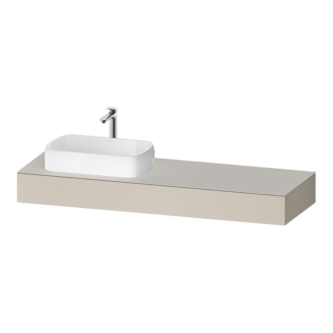 Duravit Collection One – Πάγκος Νιπτήρα – 1600 mm, νιπτήρας αριστερά – Taupe Matt, Decor (QA4806091910000)