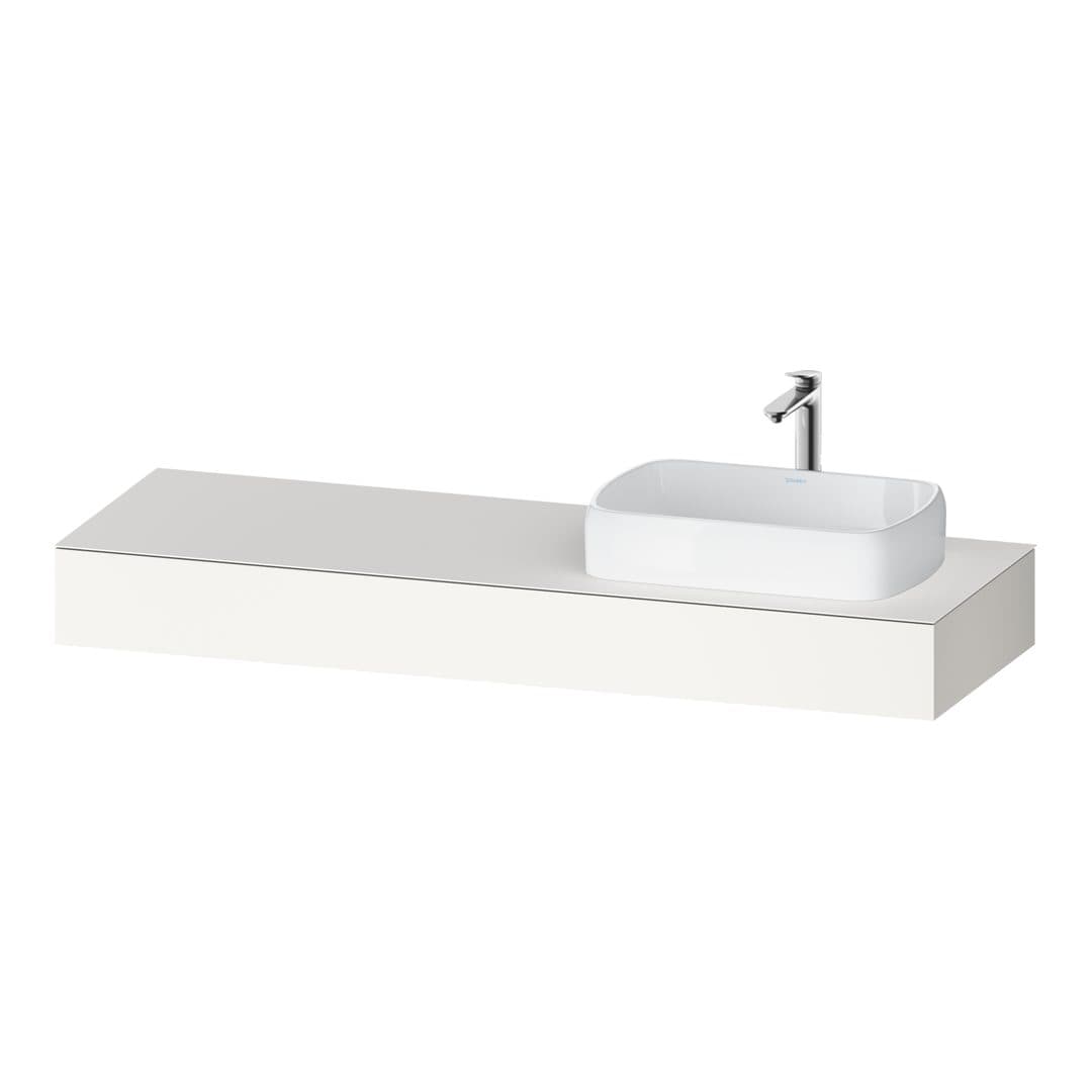 Duravit Collection One – Πάγκος Νιπτήρα – 1600 mm, νιπτήρας δεξιά – White Super Matt, Decor (QA4807084840000)