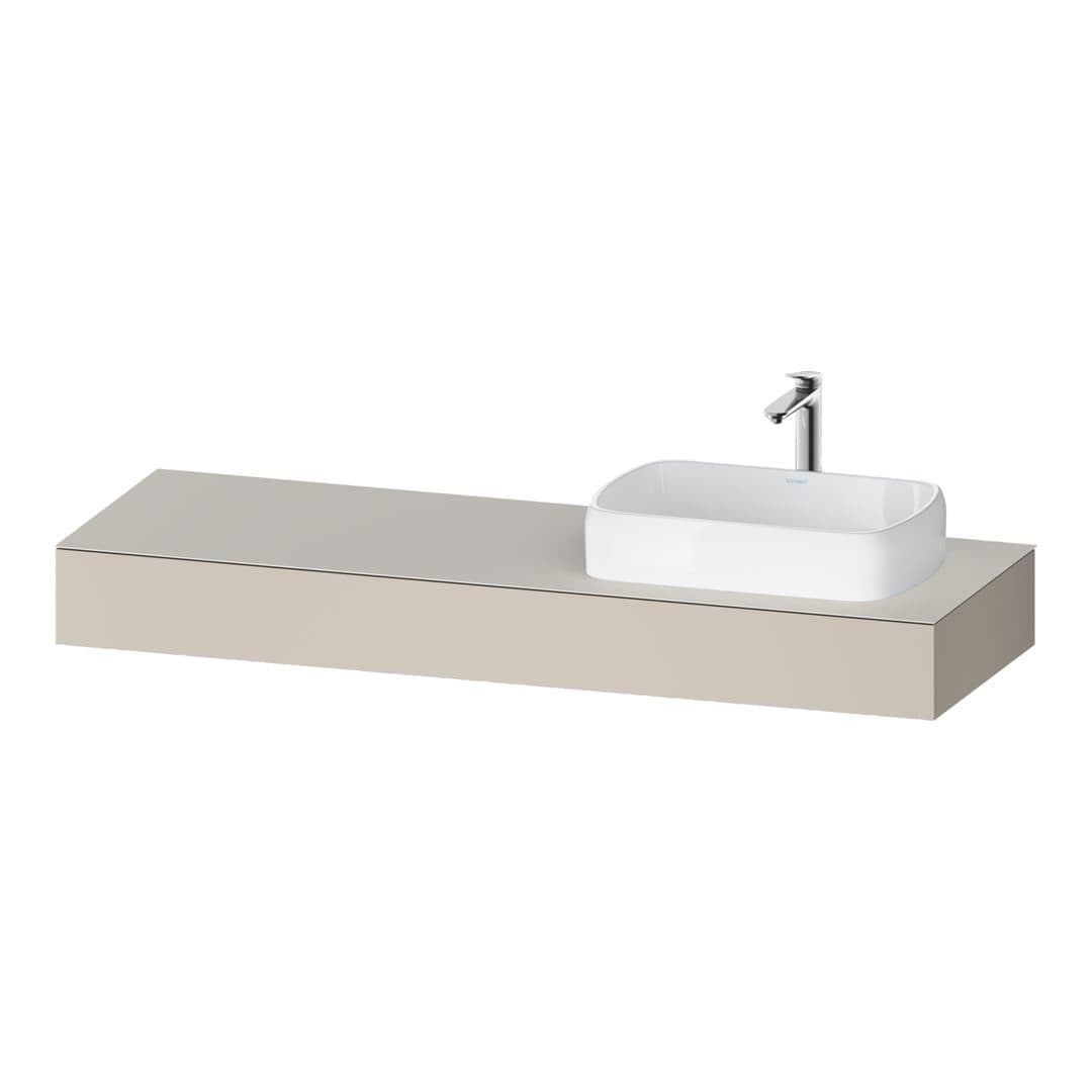Duravit Collection One – Πάγκος Νιπτήρα – 1600 mm, νιπτήρας δεξιά – Taupe Matt, Decor (QA4807091910000)