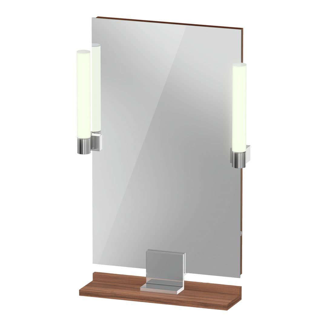 Duravit Sivida – Καθρέπτης Μπάνιου – 450×650 mm, με φωτισμό LED – Walnut Matt (SV7420010790000)