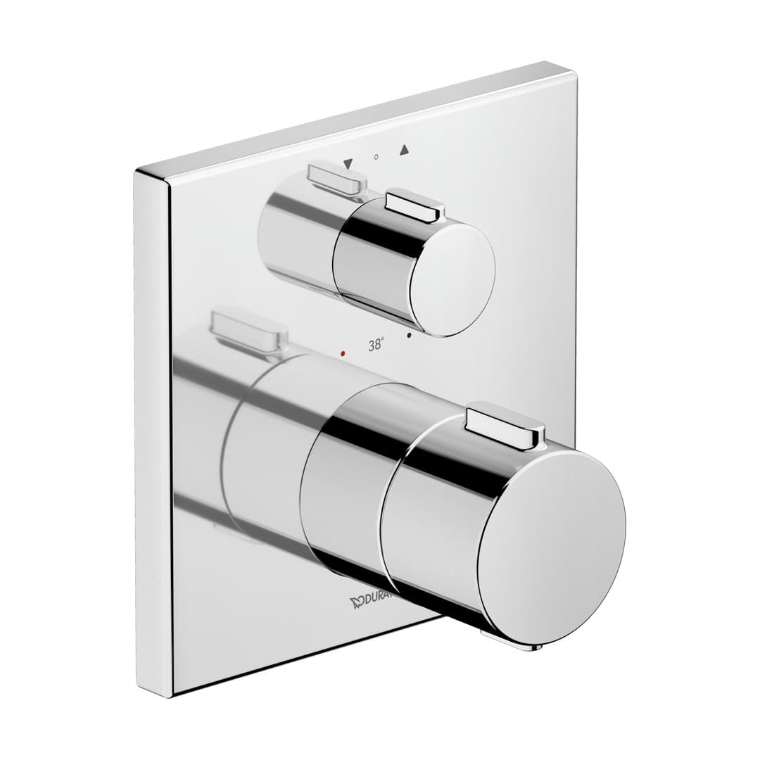 Duravit Thermostatic fittings – Θερμοστατικός Μίκτης Ντους – 2 έξοδοι, πλάκα 150×150 mm – Chrome High Gloss (TH4200013010)