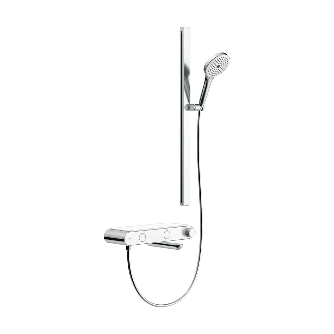 Duravit Seashore – Σετ Ντους – θερμοστατικό, για μπανιέρα, Aerator – Chrome, White High Gloss (TH5321000A05)