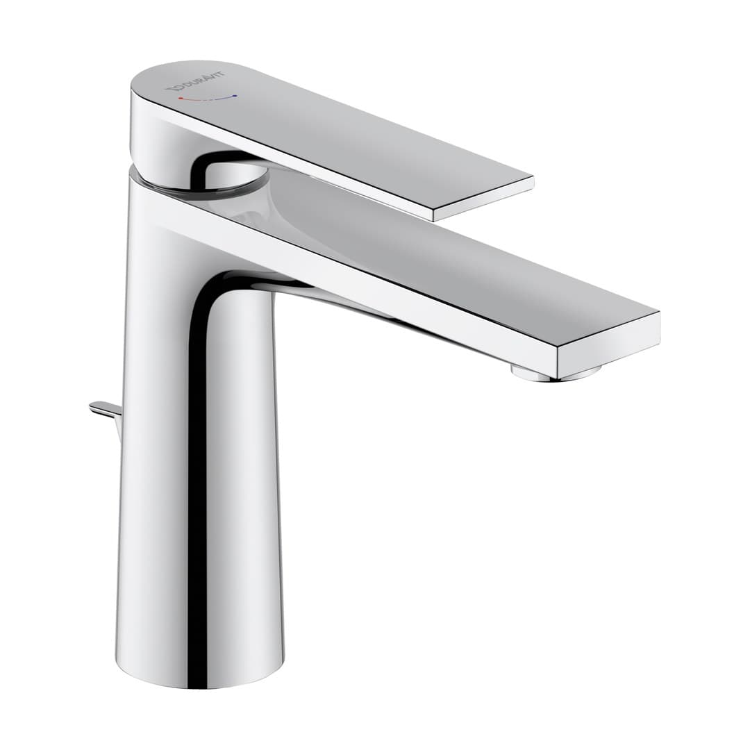 Duravit Tulum by Starck – Μπαταρία Νιπτήρα – M, FreshStart, με βαλβίδα – Chrome High Gloss (TU1021001010)