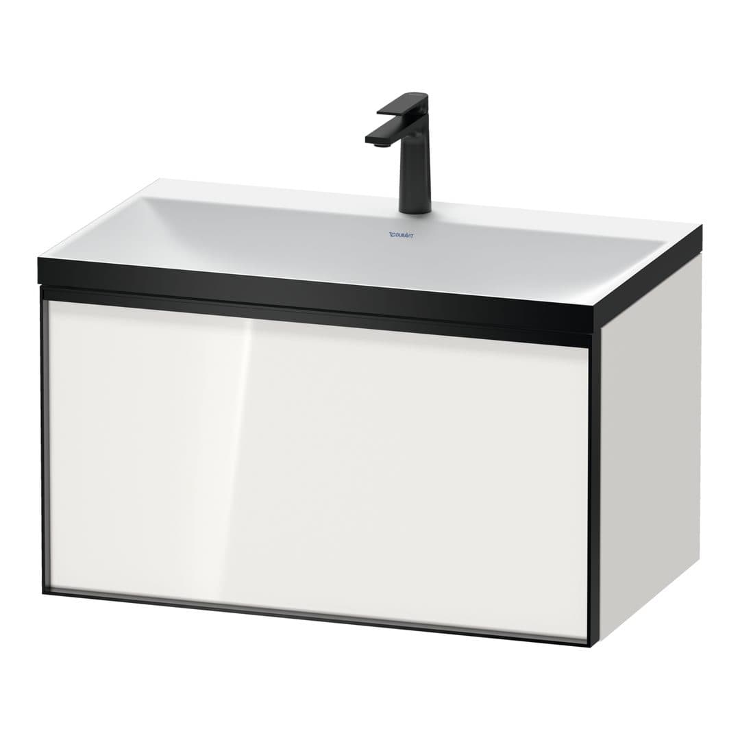 Duravit Vitrium – Έπιπλο Νιπτήρα – 800 mm, με νιπτήρα, 1 συρτάρι – Black oak Matt, Decor (VT4286N1616000G)