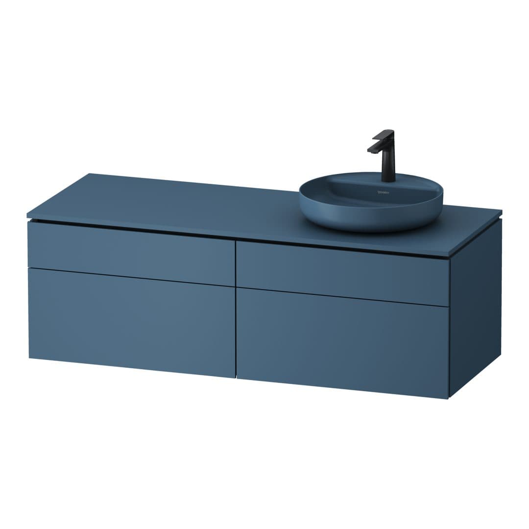 Duravit Vitrium – Έπιπλο Νιπτήρα – 1420 mm, για κονσόλα, 4 συρτάρια, νιπτήρας δεξιά – Parlour blue Matt, Lacquer (VT4870RHBHB0000)