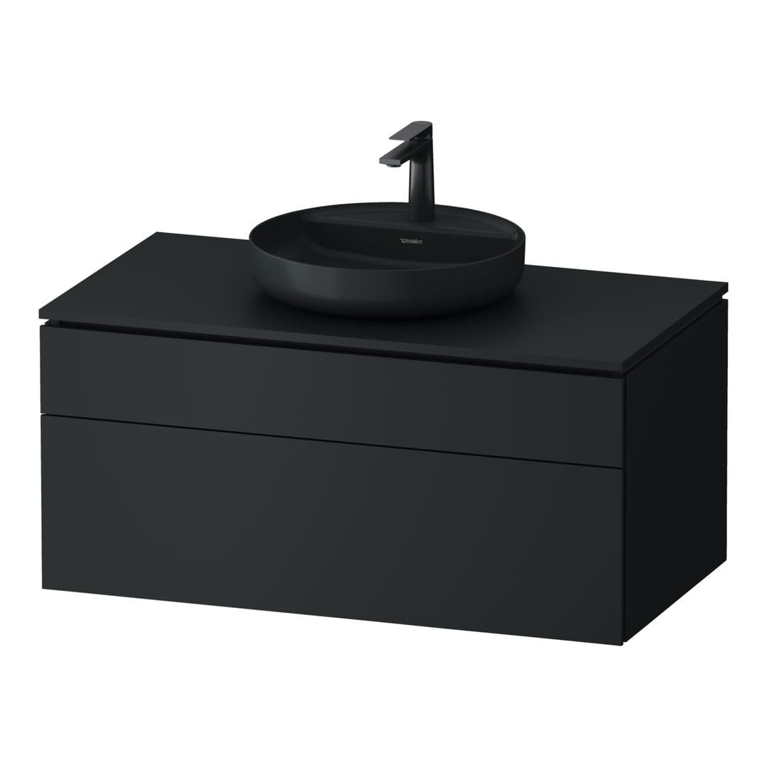 Duravit Vitrium – Έπιπλο Νιπτήρα – 1020 mm, για κονσόλα, 2 συρτάρια, νιπτήρας κέντρο – Dark grey Matt, Lacquer (VT48810HEHE0000)