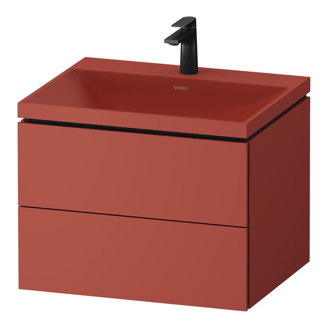 Duravit Vitrium – Έπιπλο Νιπτήρα – 600 mm, με νιπτήρα, 2 συρτάρια, νιπτήρας κέντρο, έκδοση O – Cinnamon Matt, Lacquer (VT6950OHCHC0000)