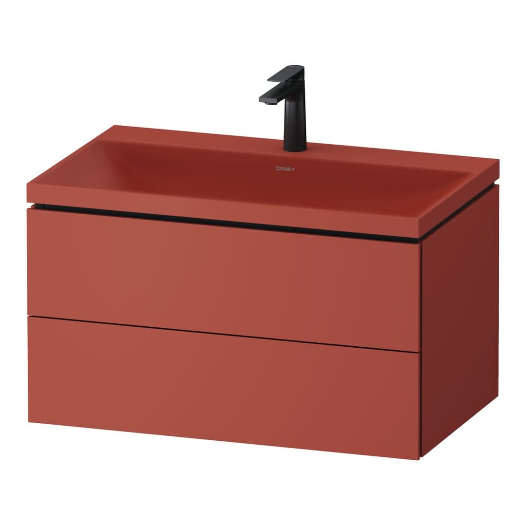 Duravit Vitrium – Έπιπλο Νιπτήρα – 800 mm, με νιπτήρα, 2 συρτάρια, νιπτήρας κέντρο, έκδοση O – Cinnamon Matt, Lacquer (VT6951OHCHC0000)