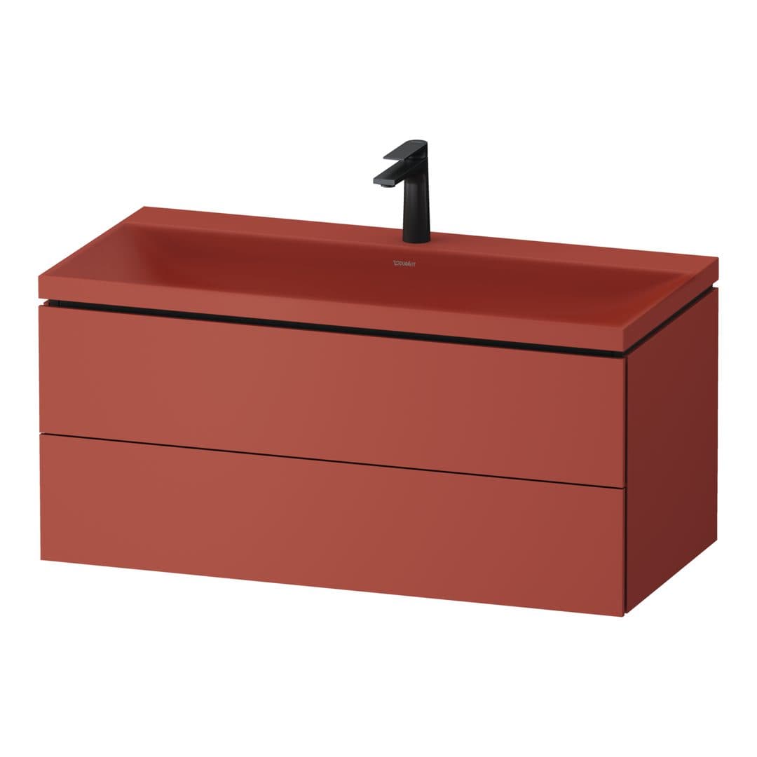 Duravit Vitrium – Έπιπλο Νιπτήρα – 1000 mm, με νιπτήρα, 2 συρτάρια, νιπτήρας κέντρο, έκδοση O – Cinnamon Matt, Lacquer (VT6952OHCHC0000)
