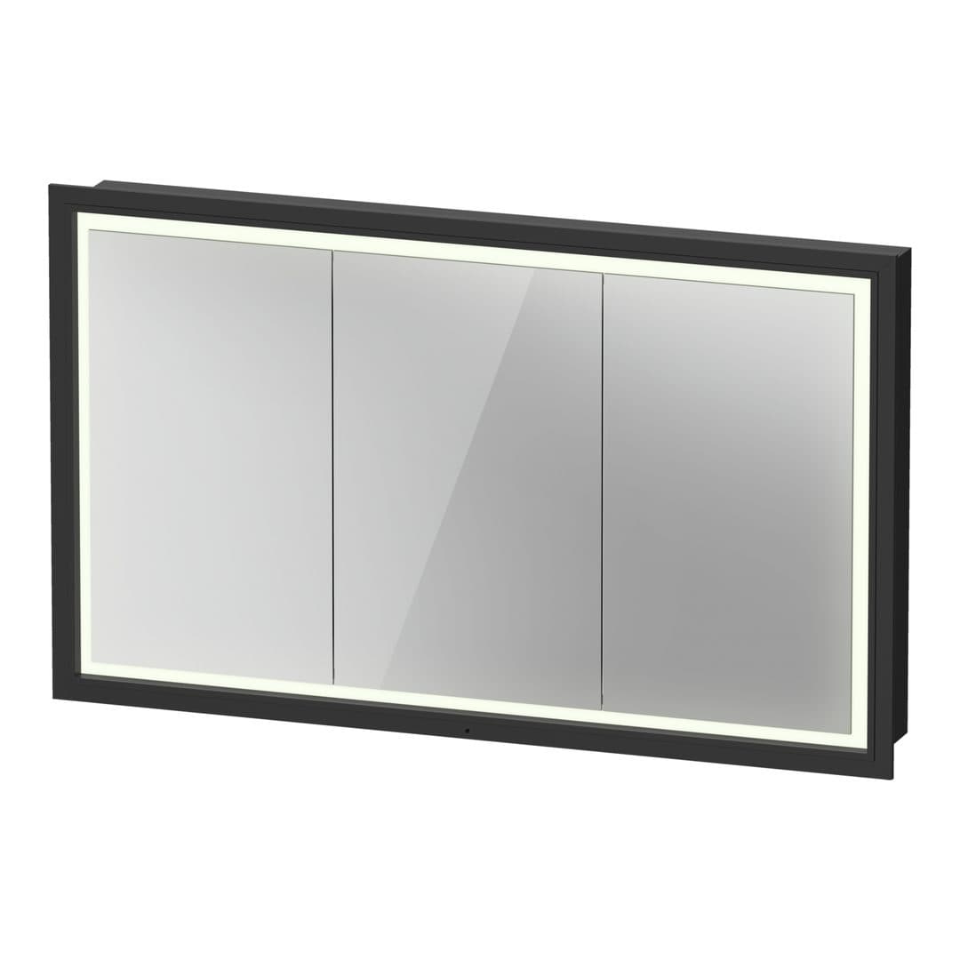 Duravit Vitrium – Καθρέπτης Μπάνιου – 1200×700 mm, καθρεπτοντούλαπο, 3 πόρτες, με φωτισμό LED, έκδοση Sensor control interior lighting – Graphite (VT7163049496000)