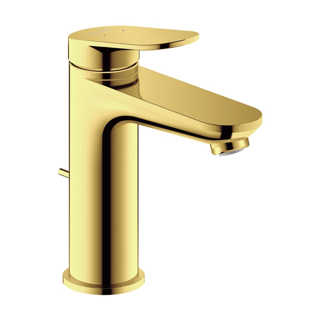 Duravit Wave – Μπαταρία Νιπτήρα – M, με βαλβίδα, σύνδεση σπιράλ 3/8" – Gold Polished (WA1020001034)