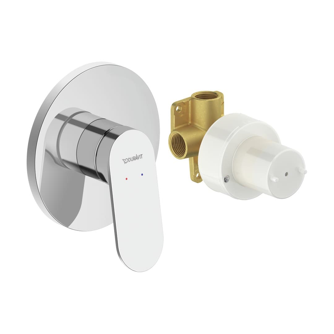 Duravit Wave – Μίκτης Εντοιχισμού – σετ, 1 έξοδος – Chrome High Gloss (WA4210007010)