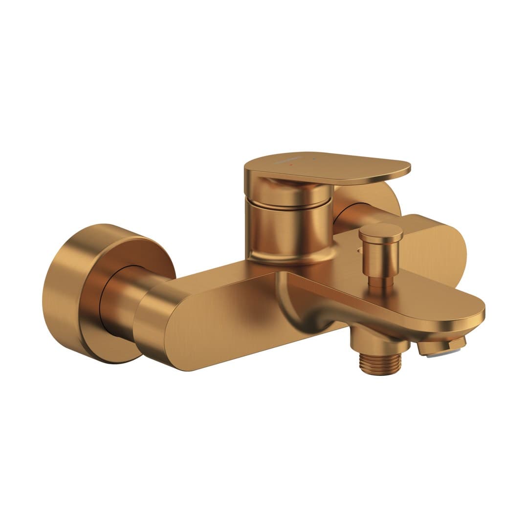 Duravit Wave – Μπαταρία Λουτρού Τοίχου – παροχή 25 l/min – Bronze Brushed (WA5230000004)