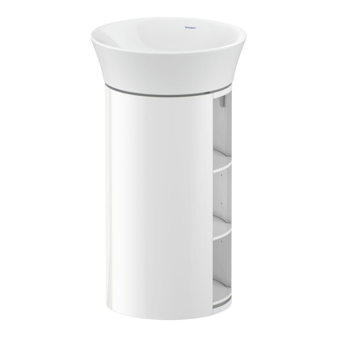 Duravit White Tulip – Έπιπλο Νιπτήρα – 410 mm, νιπτήρας κέντρο, 410 x 410 x 750 mm – White High Gloss, Lacquer (WT423908585)