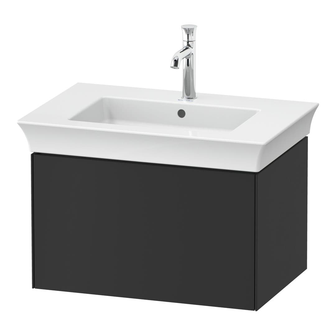 Duravit White Tulip – Έπιπλο Νιπτήρα – 684 mm, 1 συρτάρι, νιπτήρας κέντρο – Graphite Satin Matt, Lacquer (WT424105858)
