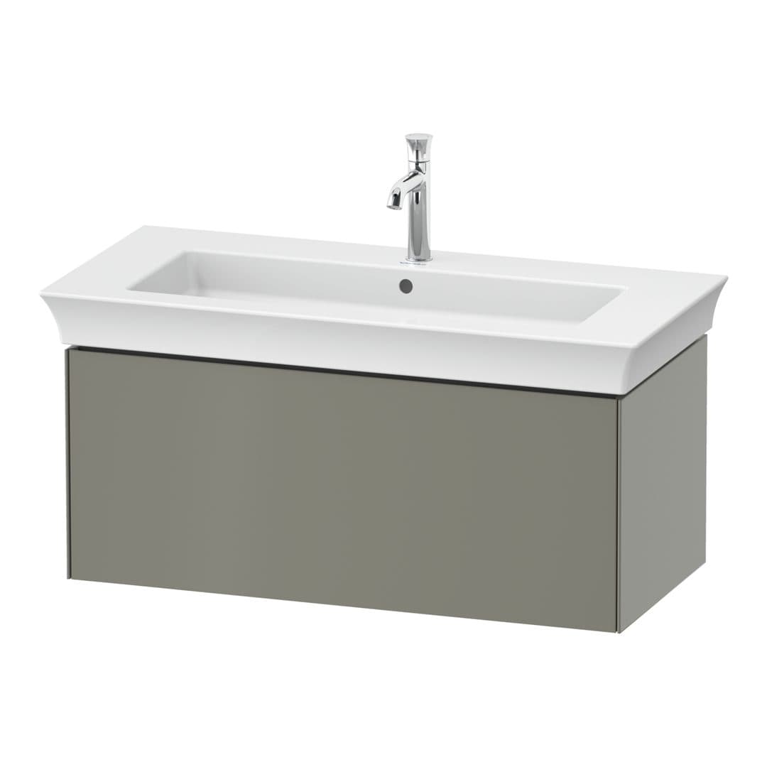 Duravit White Tulip – Έπιπλο Νιπτήρα – 984 mm, 1 συρτάρι, νιπτήρας κέντρο – Stone grey Satin Matt, Lacquer (WT424209292)
