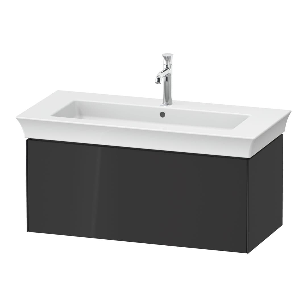 Duravit White Tulip – Έπιπλο Νιπτήρα – 984 mm, 1 συρτάρι, νιπτήρας κέντρο – Graphite High Gloss, Lacquer (WT42420H1H1)