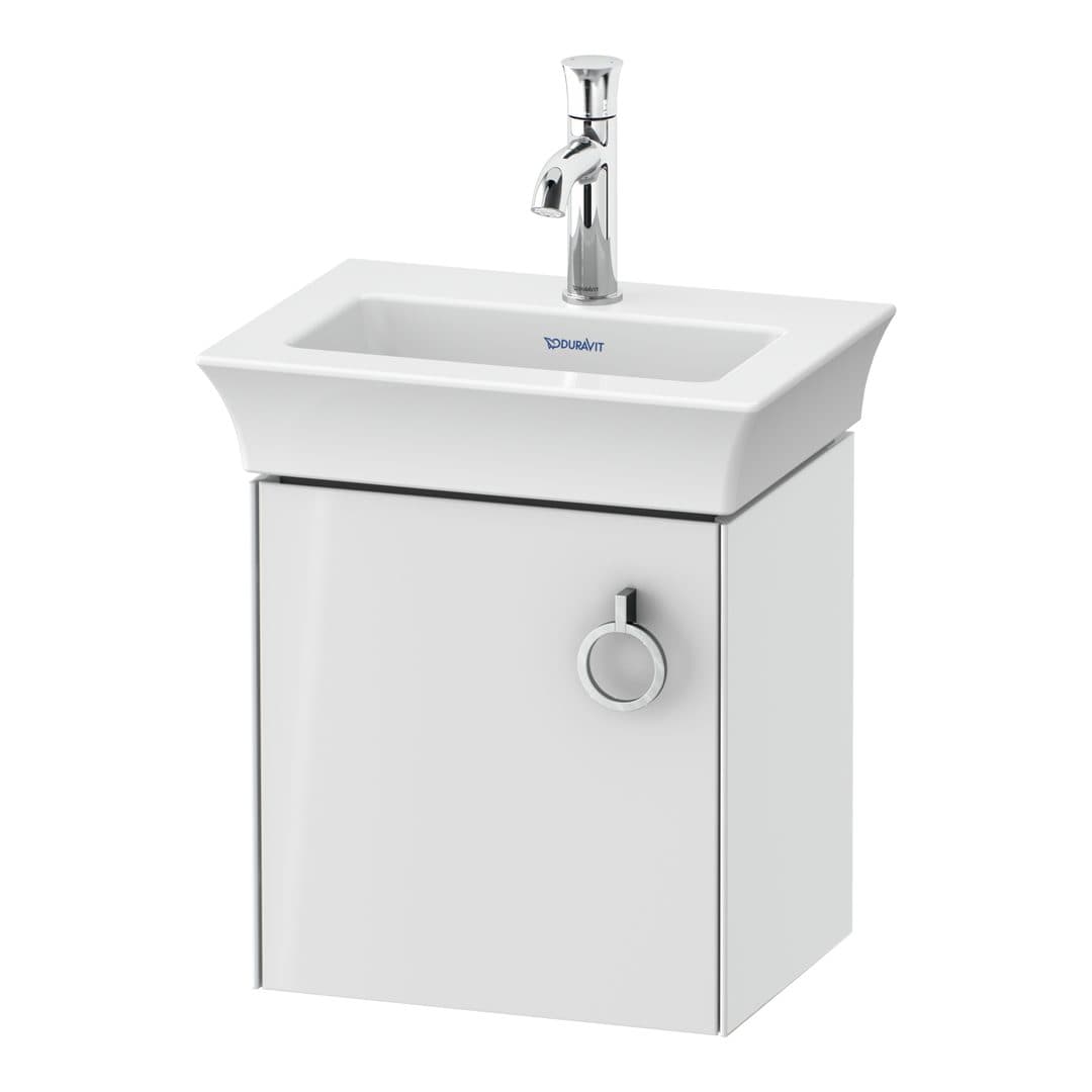 Duravit White Tulip – Έπιπλο Νιπτήρα – 384 mm, 1 πόρτα, αριστερή – White High Gloss, Lacquer (WT4250L8585)