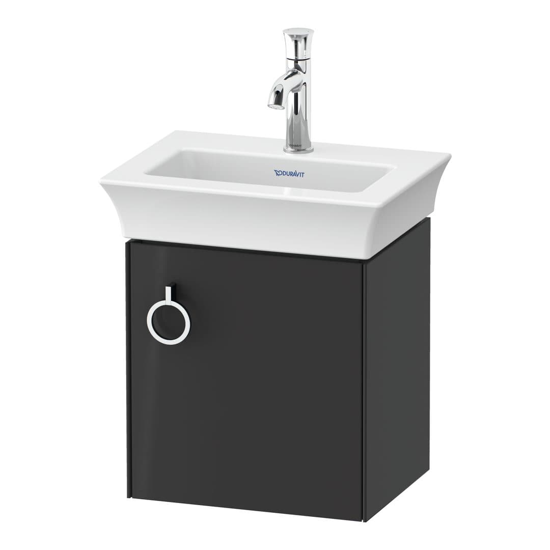 Duravit White Tulip – Έπιπλο Νιπτήρα – 384 mm, 1 πόρτα, δεξιά – Graphite High Gloss, Lacquer (WT4250RH1H1)