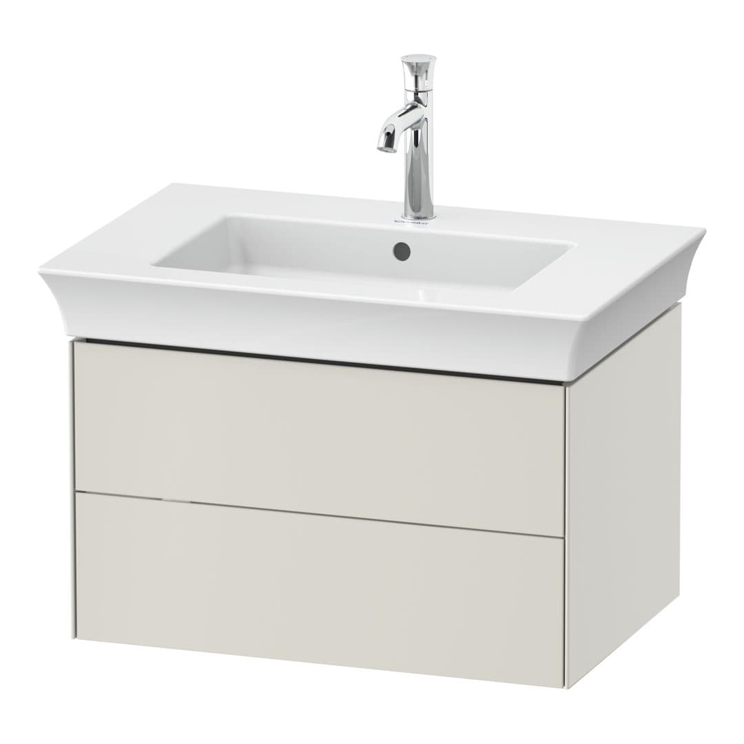Duravit White Tulip – Έπιπλο Νιπτήρα – 684 mm, 2 συρτάρια, νιπτήρας κέντρο – Nordic white Satin Matt, Lacquer (WT434103939)