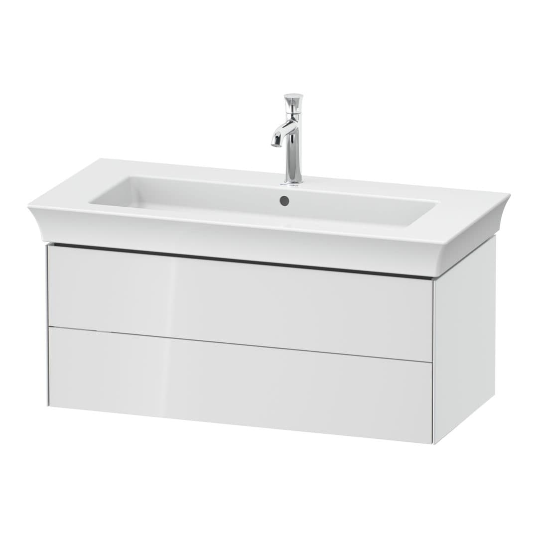 Duravit White Tulip – Έπιπλο Νιπτήρα – 984 mm, 2 συρτάρια, νιπτήρας κέντρο – White High Gloss, Lacquer (WT434208585)