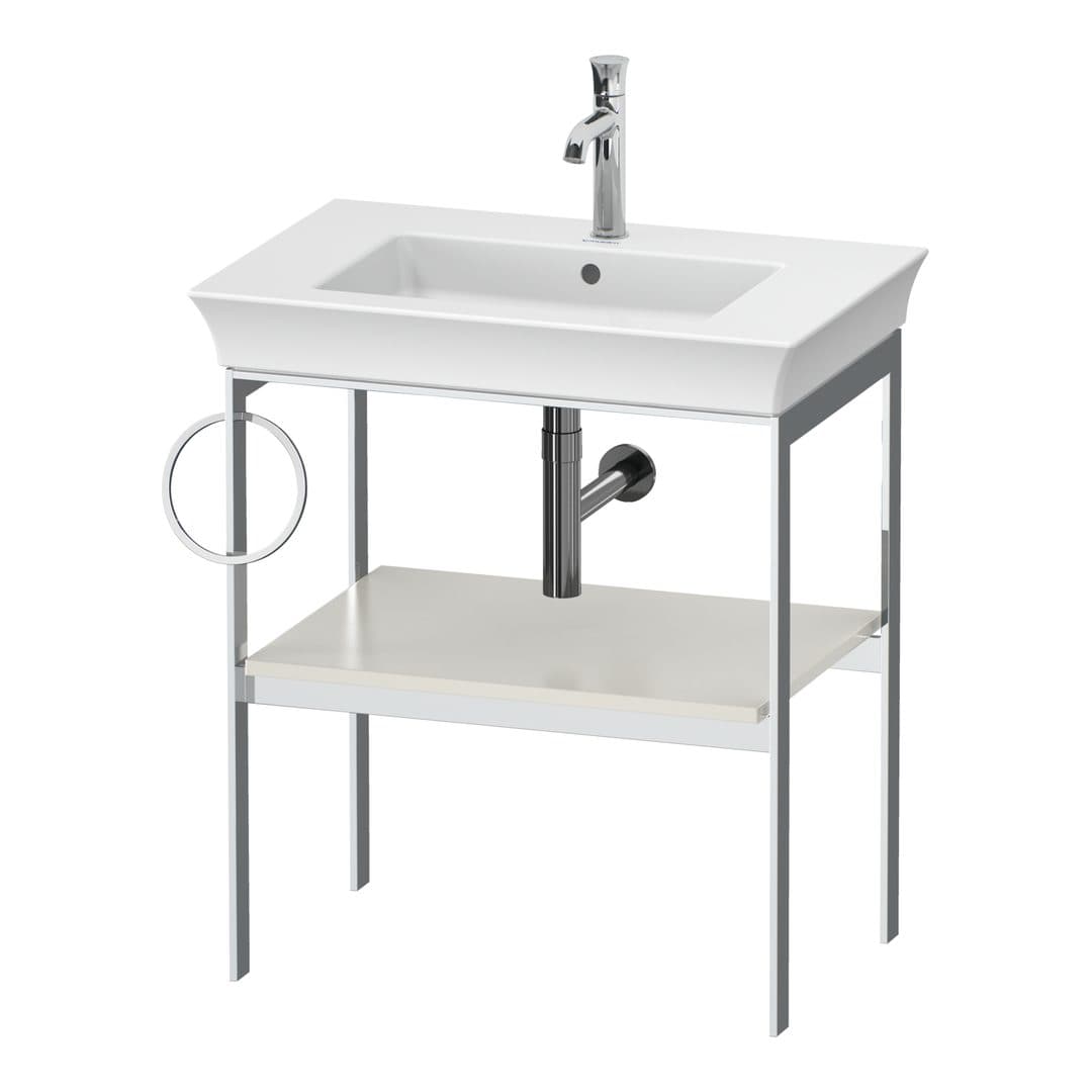 Duravit White Tulip – Βάση Νιπτήρα – 684 mm, αριστερή έκδοση – Nordic white Satin Matt, Lacquer (WT4543L3939)