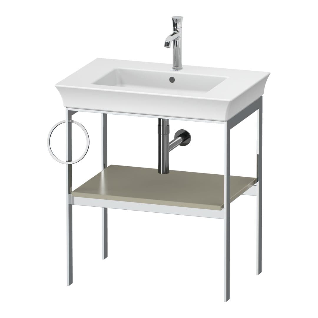 Duravit White Tulip – Βάση Νιπτήρα – 684 mm, αριστερή έκδοση – Taupe Satin Matt, Lacquer (WT4543L6060)