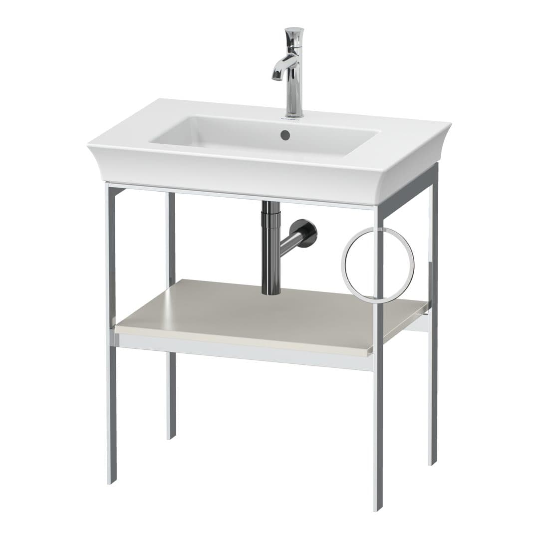 Duravit White Tulip – Βάση Νιπτήρα – 684 mm, δεξιά έκδοση – Nordic white Satin Matt, Lacquer (WT4543R3939)