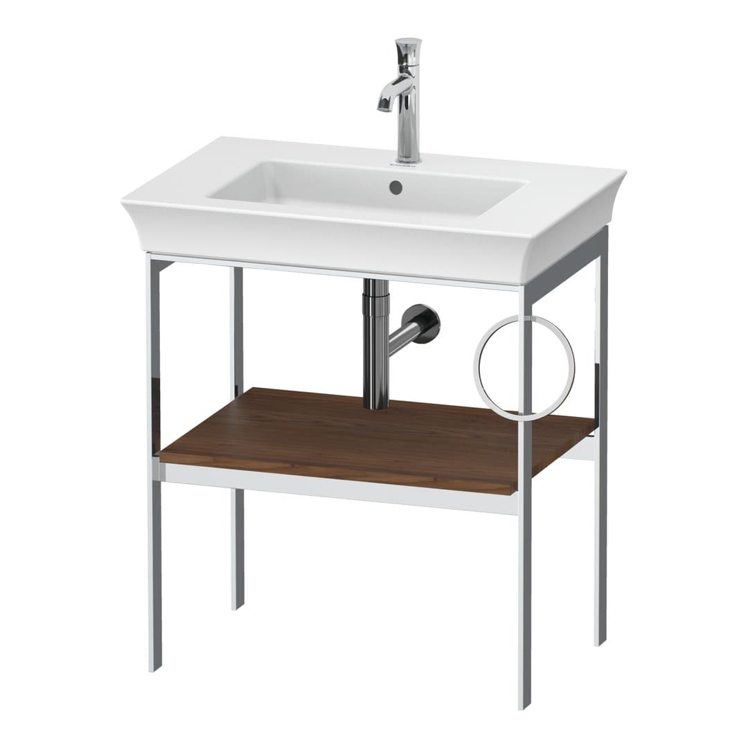 Duravit White Tulip – Βάση Νιπτήρα – 684 mm, δεξιά έκδοση – American walnut Matt, Solid wood (WT4543R7777)