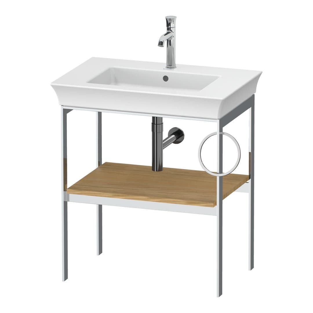 Duravit White Tulip – Βάση Νιπτήρα – 684 mm, δεξιά έκδοση – Natural Oak solid Matt, Solid wood (WT4543RH5H5)