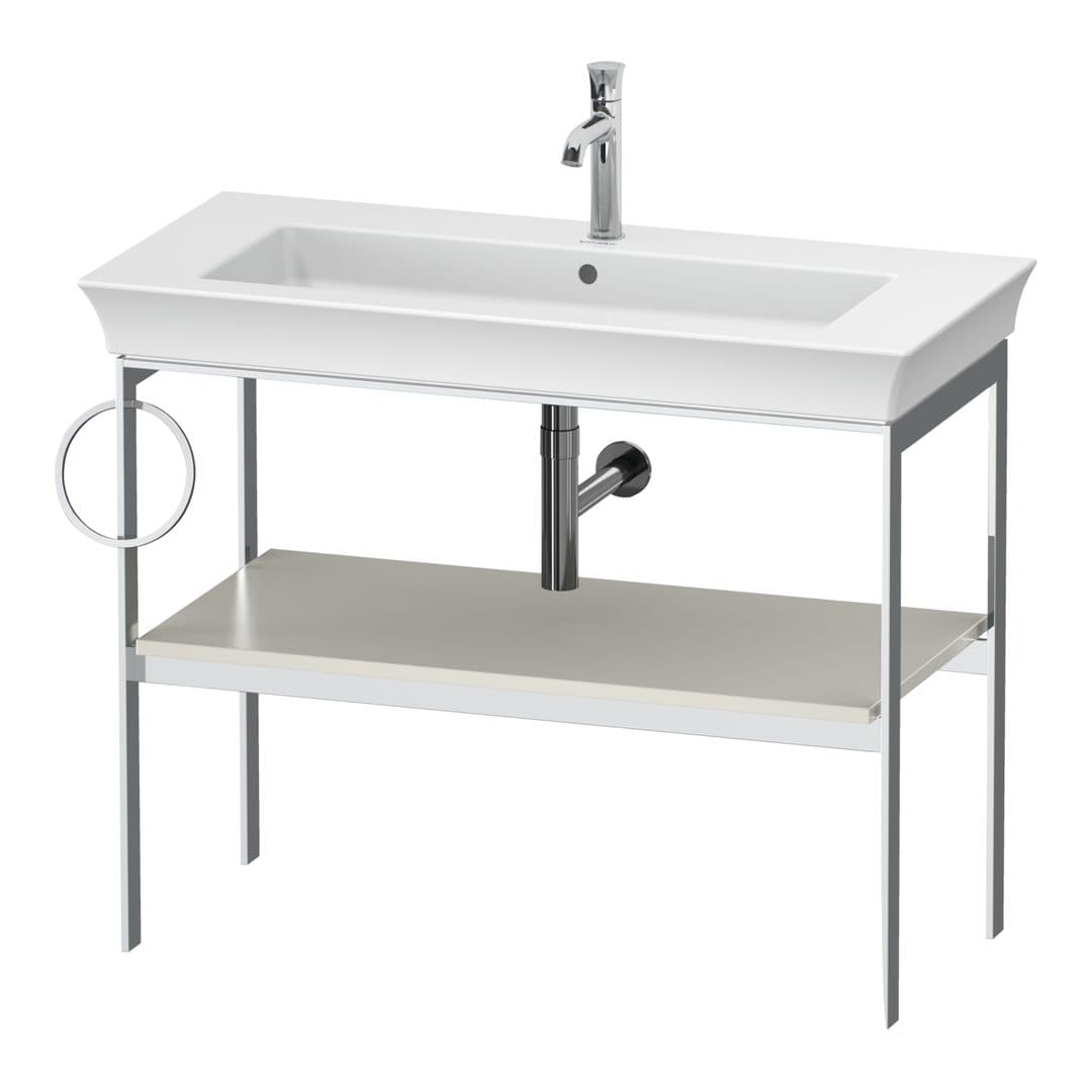 Duravit White Tulip – Βάση Νιπτήρα – 984 mm, αριστερή έκδοση – Nordic white Satin Matt, Lacquer (WT4544L3939)