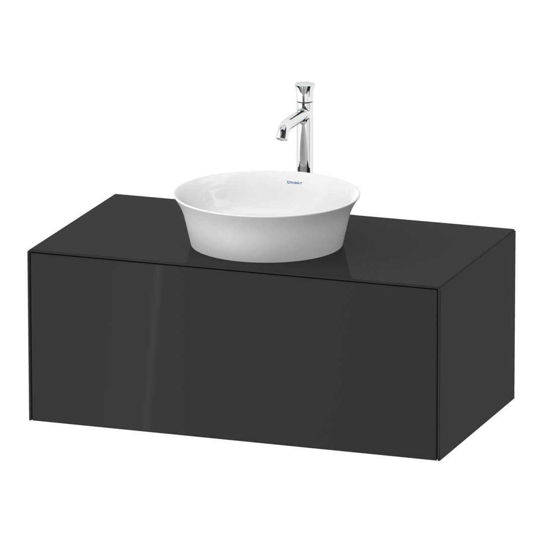Duravit White Tulip – Έπιπλο Νιπτήρα – 1000 mm, για κονσόλα, 1 συρτάρι, νιπτήρας κέντρο – Graphite High Gloss, Lacquer (WT49760H1H1)