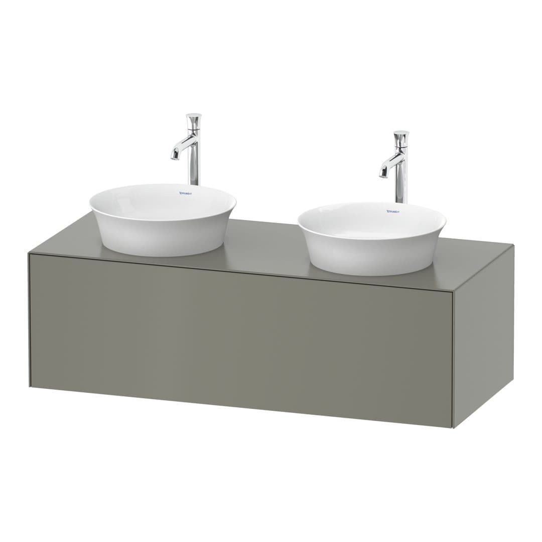 Duravit White Tulip – Έπιπλο Νιπτήρα – 1300 mm, για κονσόλα, 1 συρτάρι – Stone grey Satin Matt, Lacquer (WT4978B9292)