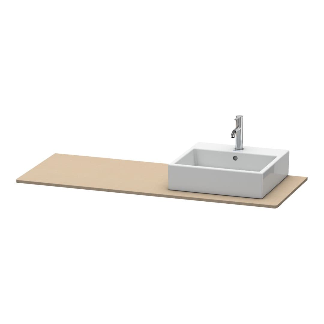 Duravit XSquare – Πάγκος Νιπτήρα – 1400 mm, νιπτήρας δεξιά – Linen Matt, Decor (XS060GR7575)