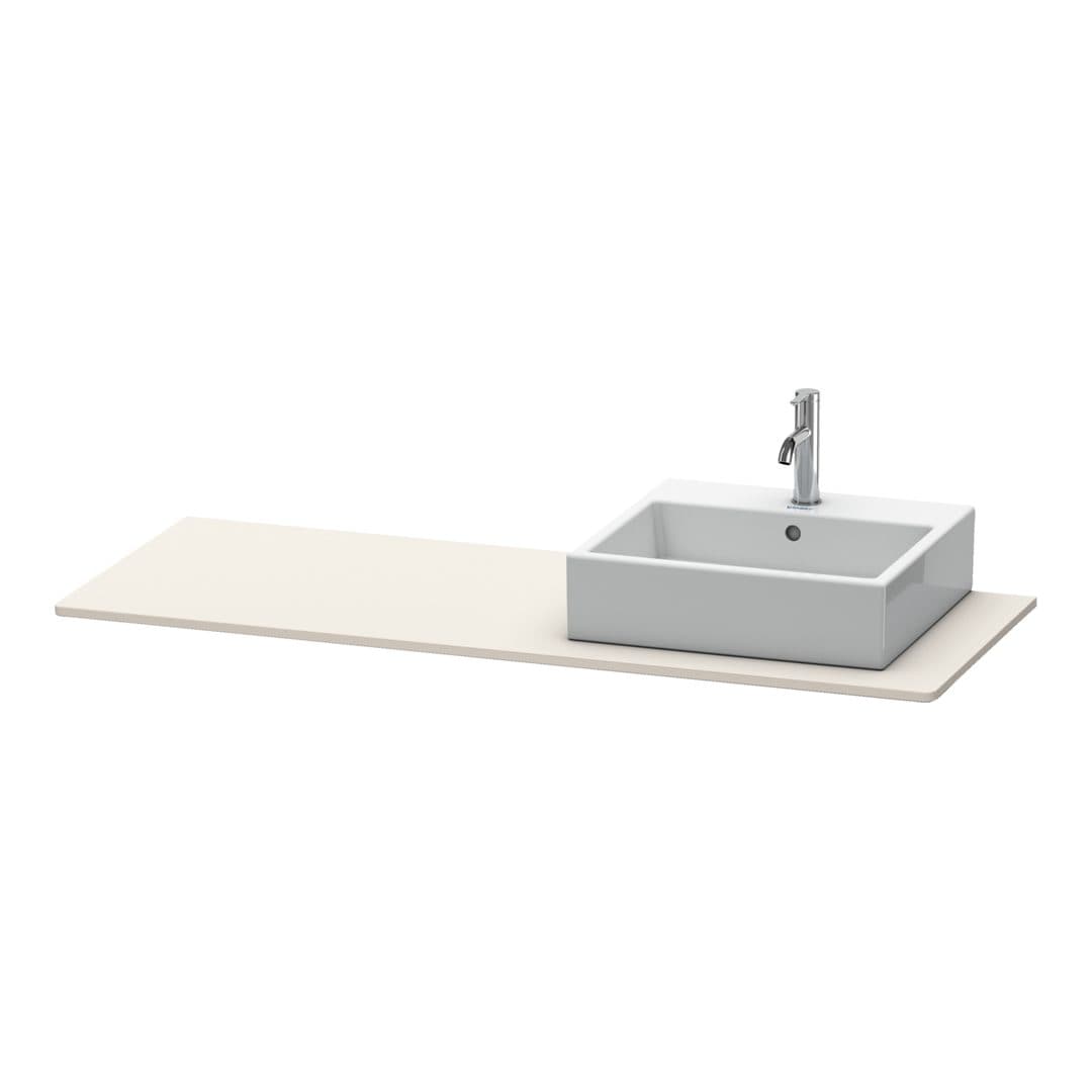 Duravit XSquare – Πάγκος Νιπτήρα – 1400 mm, νιπτήρας δεξιά – Taupe Matt, Decor (XS060GR9191)
