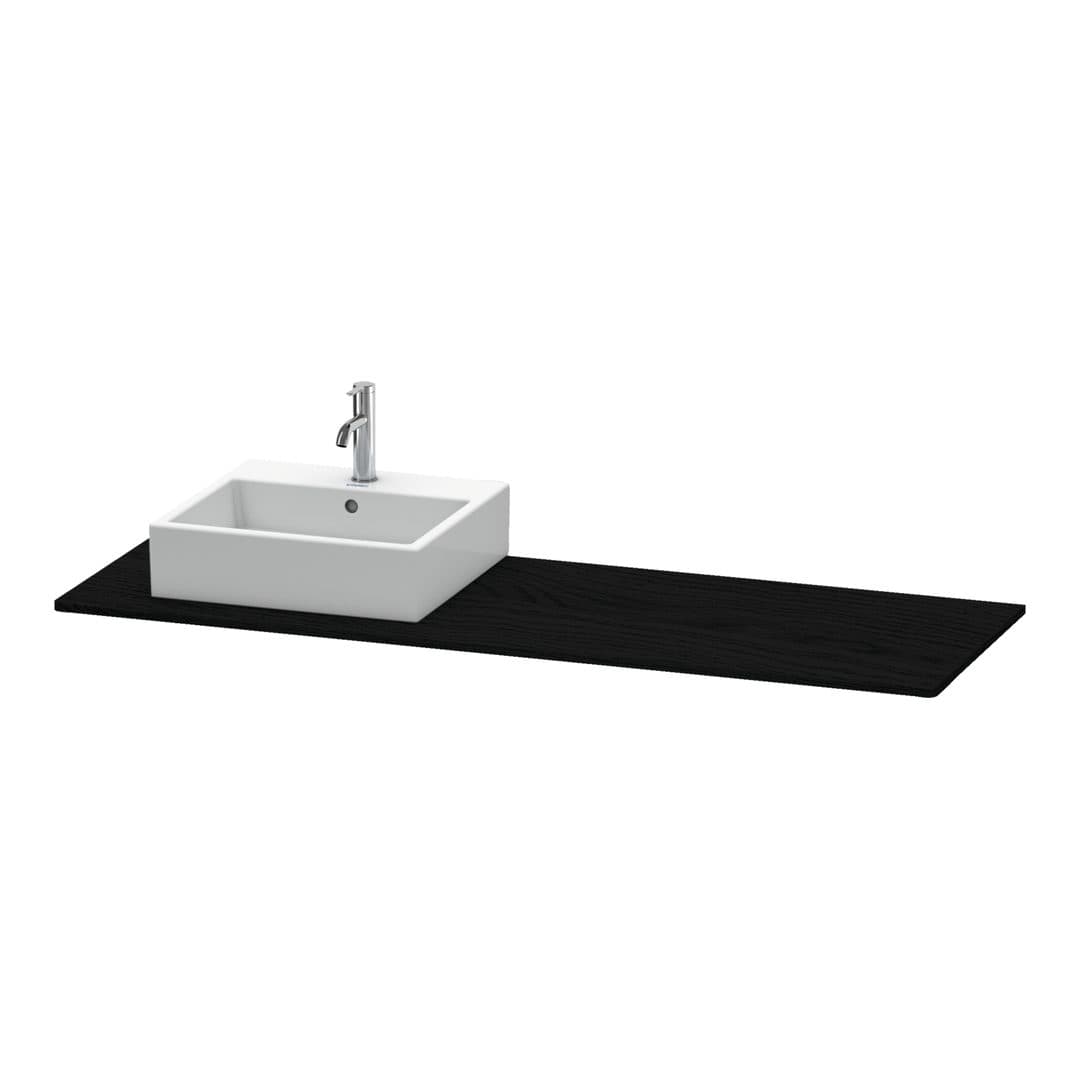 Duravit XSquare – Πάγκος Νιπτήρα – 1600 mm, νιπτήρας αριστερά – Black oak Matt, Decor (XS060HL1616)