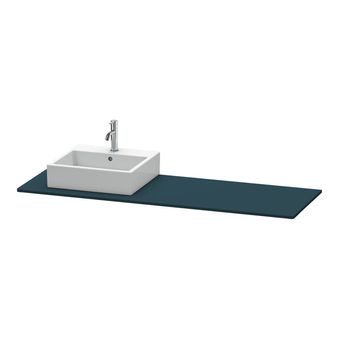 Duravit XSquare – Πάγκος Νιπτήρα – 1600 mm, νιπτήρας αριστερά – Night blue Satin Matt, Lacquer (XS060HL9898)