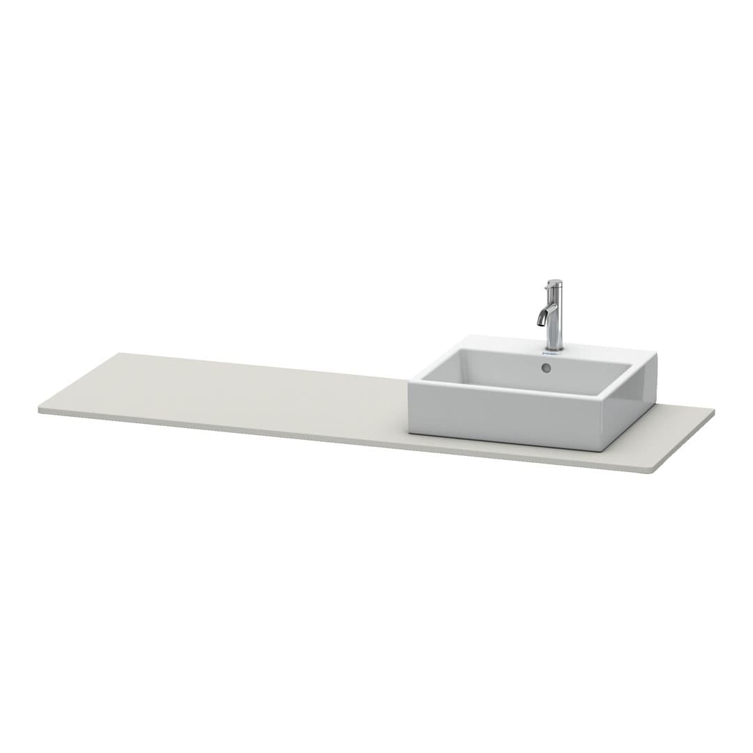 Duravit XSquare – Πάγκος Νιπτήρα – 1600 mm, νιπτήρας δεξιά – Concrete grey Matt, Decor (XS060HR0707)