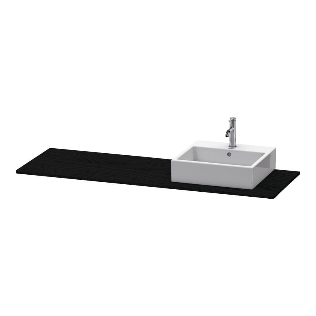 Duravit XSquare – Πάγκος Νιπτήρα – 1600 mm, νιπτήρας δεξιά – Black oak Matt, Decor (XS060HR1616)