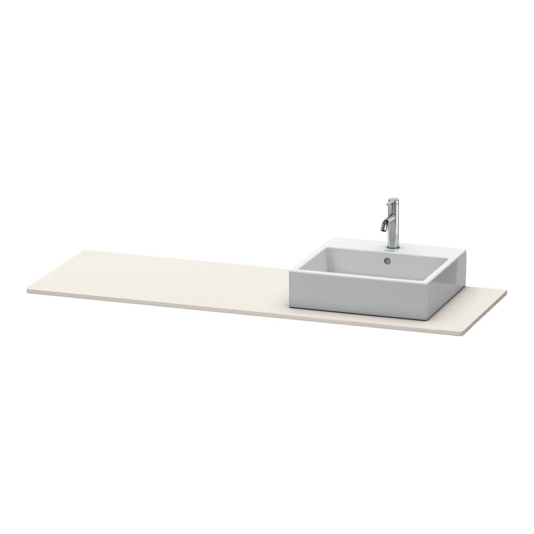 Duravit XSquare – Πάγκος Νιπτήρα – 1600 mm, νιπτήρας δεξιά – Taupe Matt, Decor (XS060HR9191)