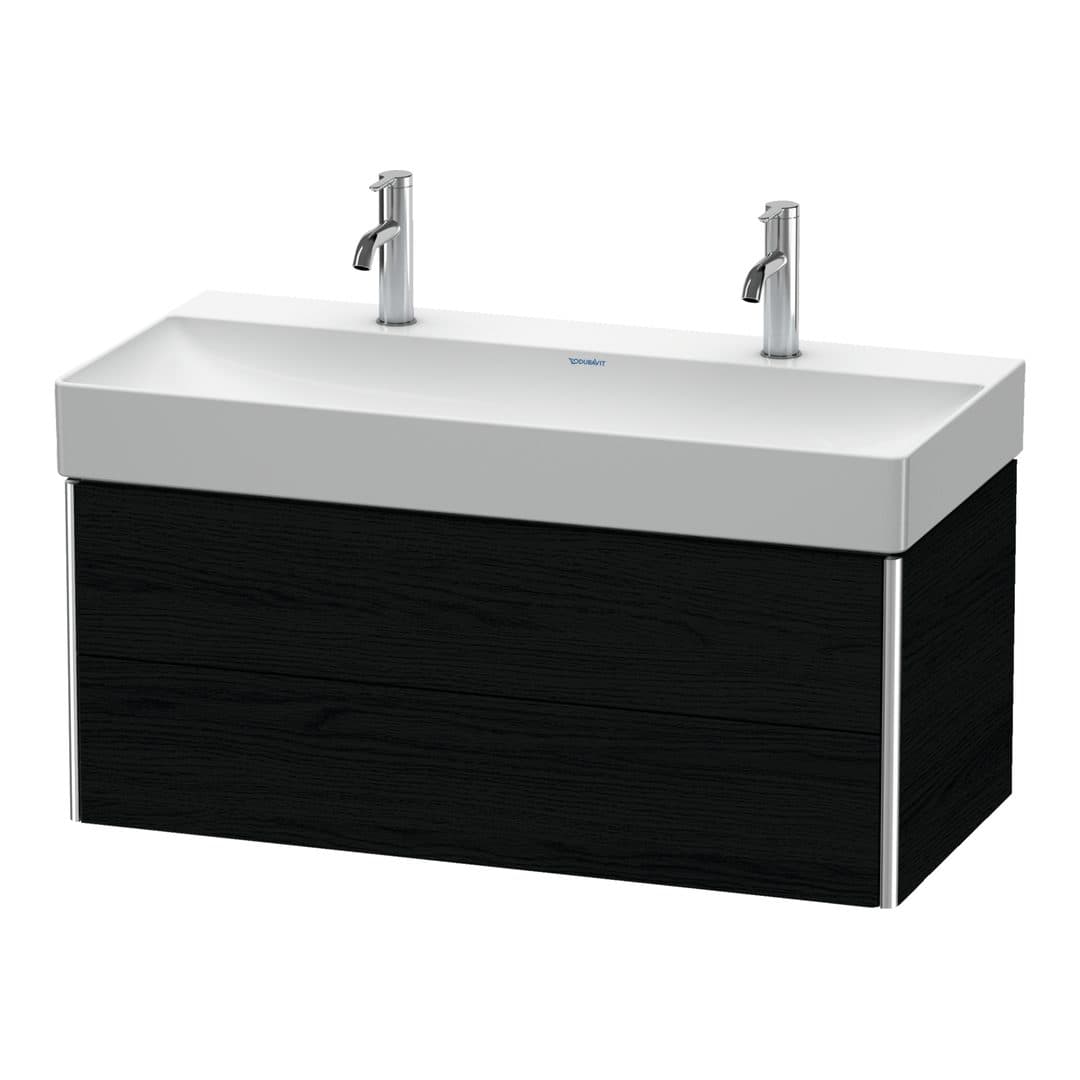 Duravit XSquare – Έπιπλο Νιπτήρα – 984 mm, 2 συρτάρια, νιπτήρας κέντρο – Black oak Matt, Decor (XS416301616)