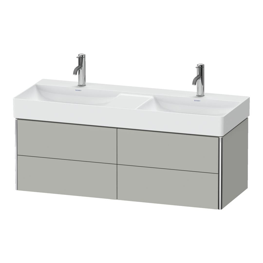 Duravit XSquare – Έπιπλο Νιπτήρα – 1184 mm, 4 συρτάρια – Concrete grey Matt, Decor (XS416400707)