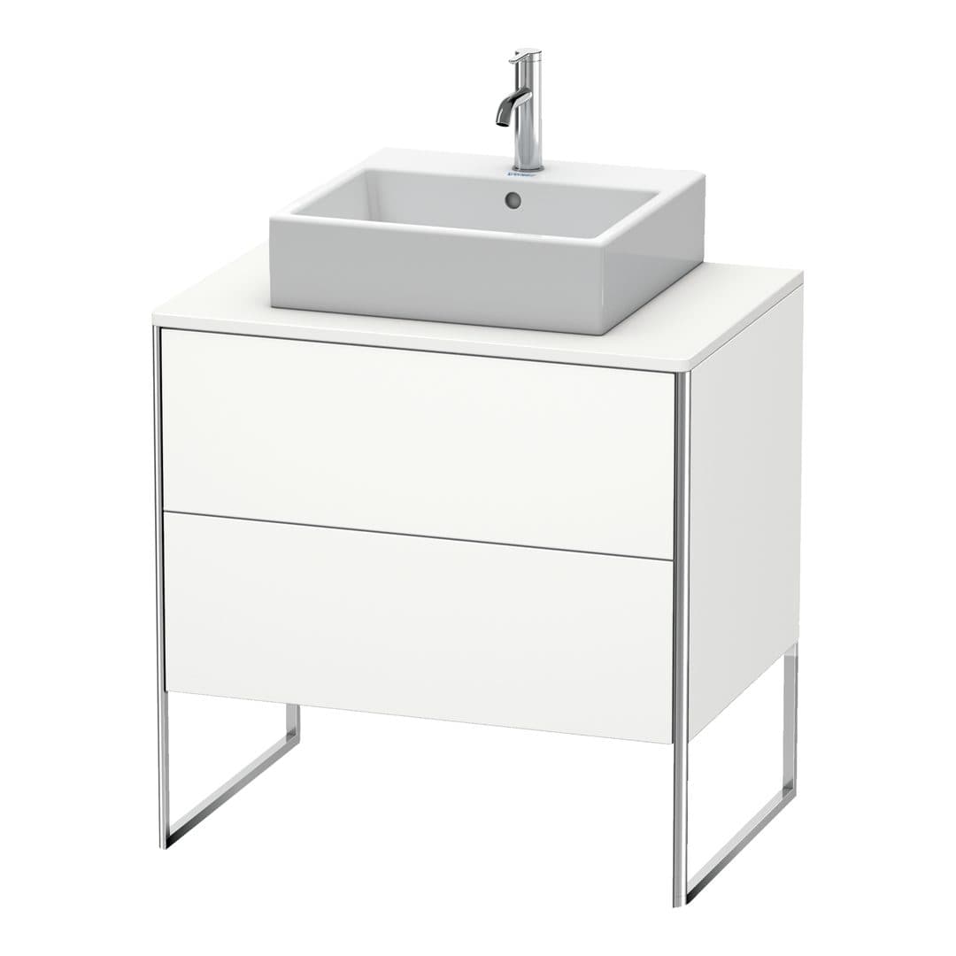 Duravit XSquare – Έπιπλο Νιπτήρα – 800 mm, για κονσόλα, 2 συρτάρια, νιπτήρας κέντρο, 800 x 548 x 778 mm – White Satin Matt, Lacquer (XS492003636)