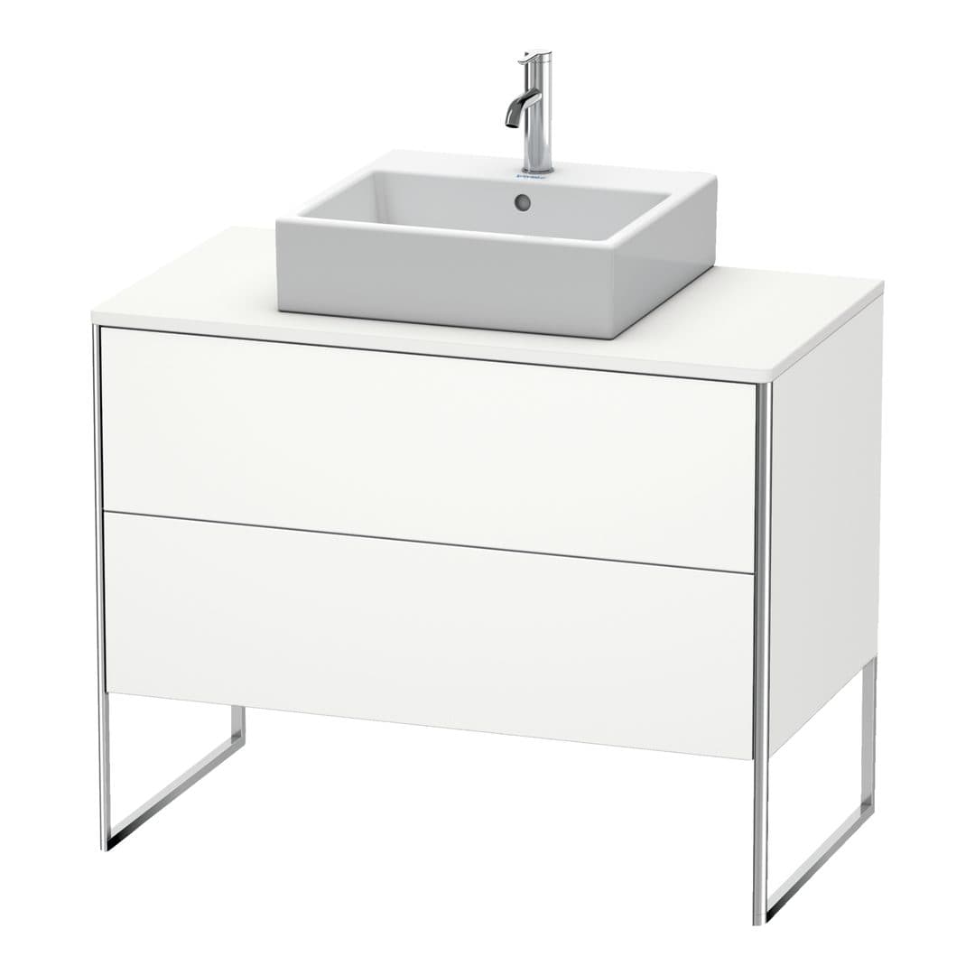 Duravit XSquare – Έπιπλο Νιπτήρα – 1000 mm, για κονσόλα, 2 συρτάρια, νιπτήρας κέντρο, 1000 x 548 x 778 mm – White Satin Matt, Lacquer (XS492103636)