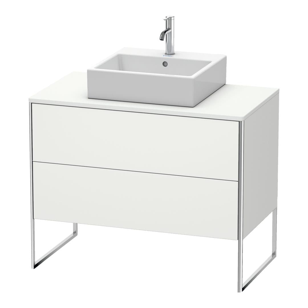 Duravit XSquare – Έπιπλο Νιπτήρα – 1000 mm, για κονσόλα, 2 συρτάρια, νιπτήρας κέντρο, 1000 x 548 x 778 mm – Nordic white Satin Matt, Lacquer (XS492103939)