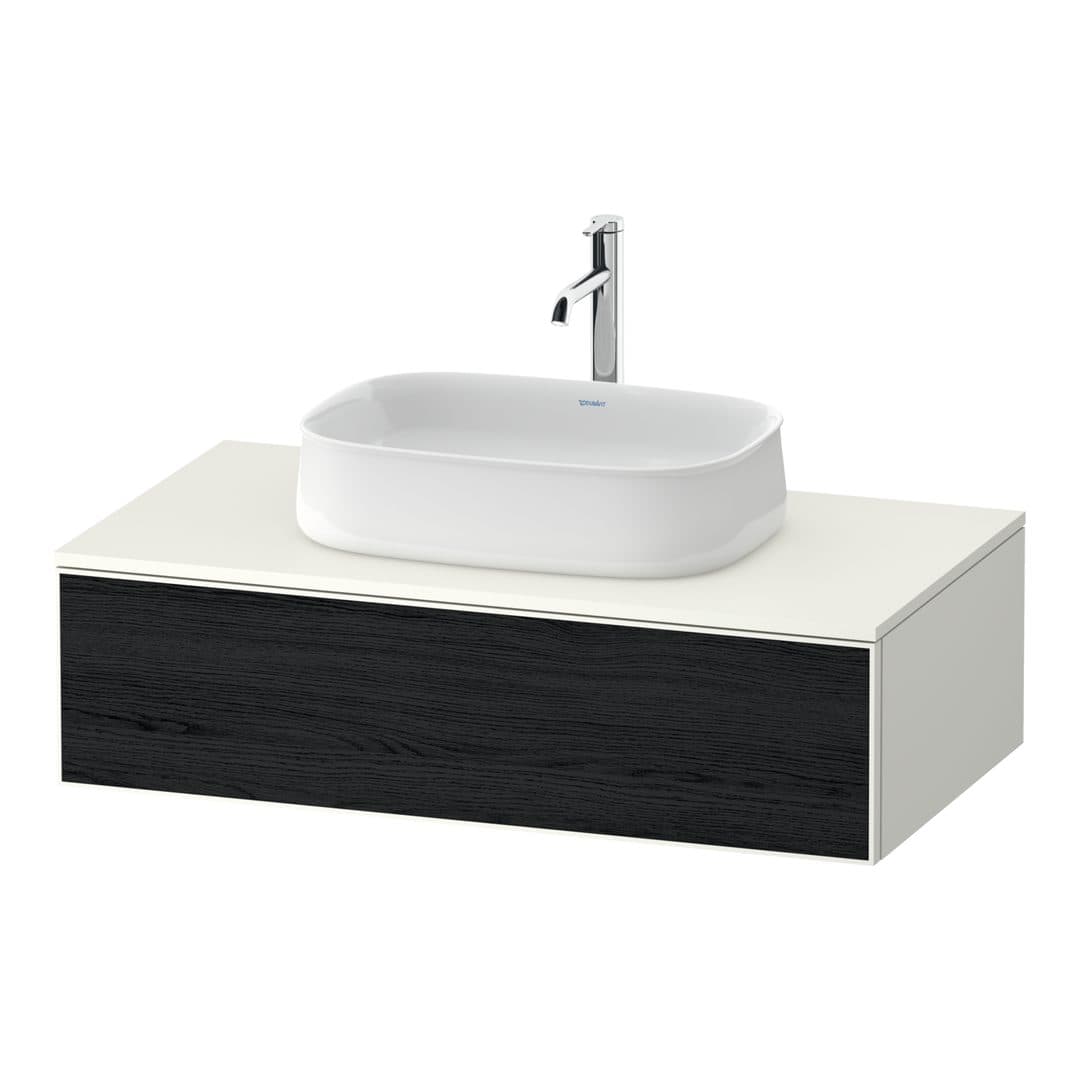 Duravit Zencha – Έπιπλο Νιπτήρα – 1000 mm, για κονσόλα, 1 συρτάρι, νιπτήρας κέντρο, σώμα White Super Matt – Black oak Matt, Decor (ZE4811016840000)