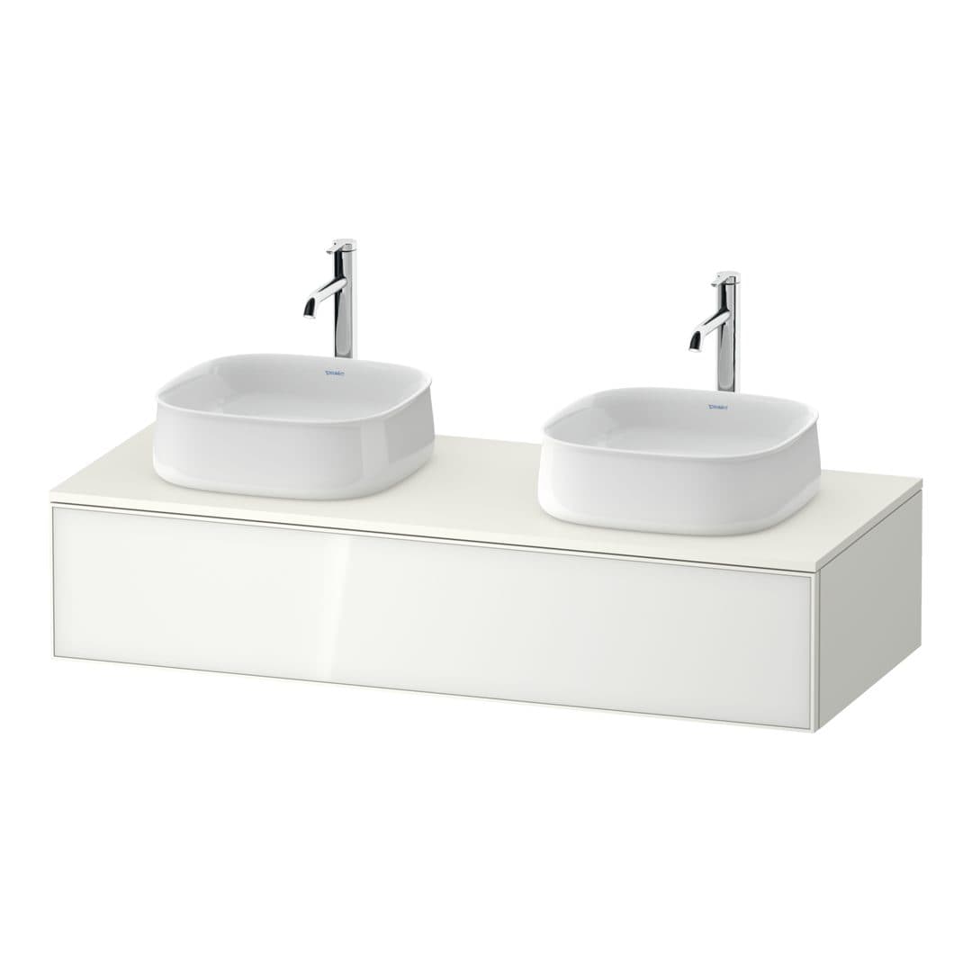 Duravit Zencha – Έπιπλο Νιπτήρα – 1300 mm, για κονσόλα, 1 συρτάρι – White, Glass (ZE4813B64840000)