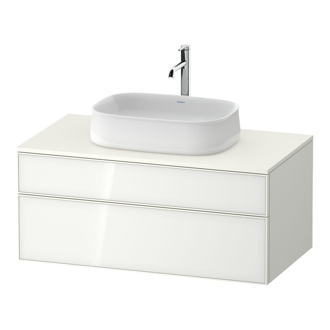 Duravit Zencha – Έπιπλο Νιπτήρα – 1000 mm, για κονσόλα, 2 συρτάρια, νιπτήρας κέντρο – White, Glass (ZE4821064840000)